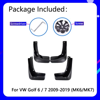 Skærmene Passer til Volkswagen VW Golf 6 7 Mk6 MK7 2009~2019 Bil Tilbehør Mudflap Fender Auto Reservedele