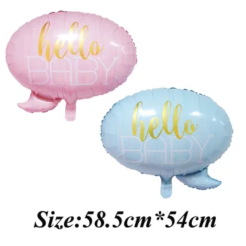 5/7pcs Hej Baby brusebad Folie Balloner, Det er en pige, dreng pink blå fødselsdag dekoration Forsyninger Køn afsløre Helium Globos