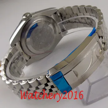 40mm sterile ringe safir glas lysende dato NH35 kronograf herre ur
