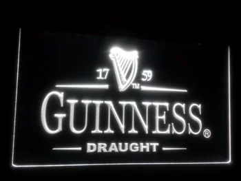 B09 Guinness Logo Vintage Beer Bar, pub, club 3d skilte LED Neon Lys Tegn mand cave