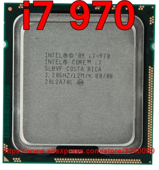 Original Intel CPU, Core i7-970 Processor i7 970 3.20 GHz 12M 6-kerner Socket 1366 gratis forsendelse, hurtig skib ud