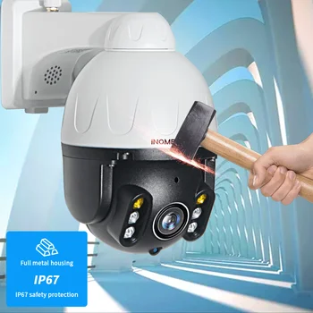 INQMEGA PTZ IP-Kamera Auto Tracking 1080P 2MP Udendørs Vandtæt Mini Speed Dome Kamera IR-30M P2P Kamera Hjem Sikkerhed Kamera