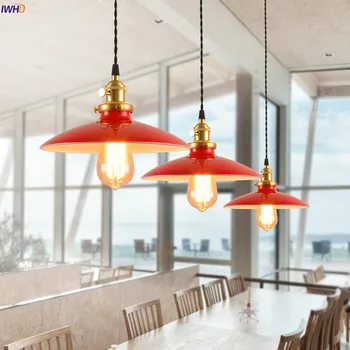 IWHD Retro Vintage Edison Pendel lamper Dinning Stue Nordiske LED Hængende Lamper Hjem Vedhæng Belysning Lamparas