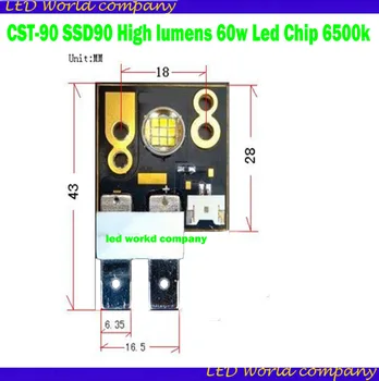 CST-90 SSD90 Høj lumen 60w Led Chip 6500k 60degree Led-Modul Til at Flytte Hovedet