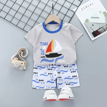 Baby Pige Tøj Børnene Dreng Sommer Tøj Sæt Børn kortærmet T-shirt+shorts Tøj, der Passer Piger Afslappet Tøj, Træningsdragt