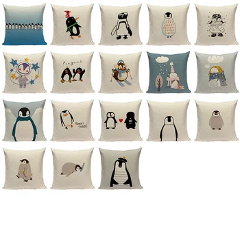 Snefnug Penguin pudebetræk 45*45cm Snemand Kæreste Dekorative Sofa Puder Tilfælde Jul Home Decor Seng Pude Tilfælde