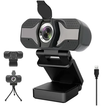 2020 1080p Webcam med Mikrofon, Personlige Cover & Stativ, støjreduktion, Computer, USB HD Web-Kamera til at Zoome YouTube, Skype PC