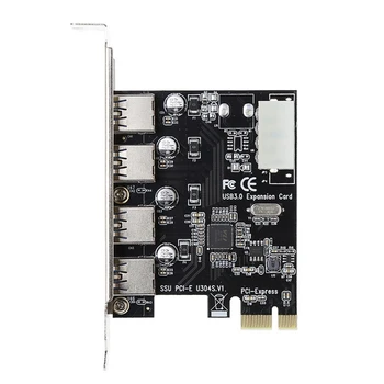 4-Port PCI-E til USB 3.0 HUB port til PCI Express-udvidelseskort-Adapter 5 Gbps Hastighed