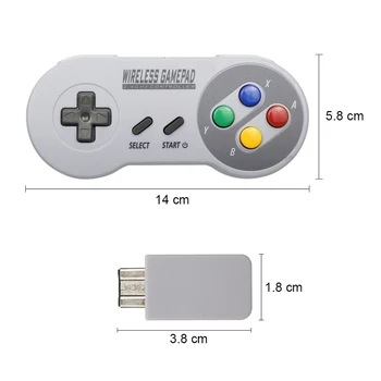 Trådløse Gamepads 2,4 GHZ Joypad Joysticket Controle Controlleren for at Skifte SNES Super Nintendo Classic MINI Remote Konsol