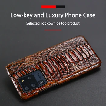 Læder Phone Case For Samsung S20 Ultra S7 S8 S9 S10 Lite S10e Note 8 9 10 20 Plus A20 A30 A50 A70 A51-A71-A8 Struds Fod Sag