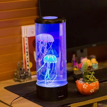 RGB Led Jellyfish Lampen USB-Drevet Børn Gave Night Light Tank Akvarium Bord Lampe til Hjemmet Soveværelse Sengen Indendørs Dekoration