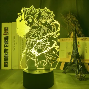HUNTER×HUNTER Gon og Killua Figur 3d-Animationsfilm Nat Lys LED 3d Illusion Bordet Nat Lampe Soveværelse Lampara til Hjemmet Gave Legetøj