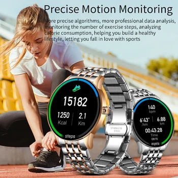 LIGE Nye Damer Smartwatch puls, Blodtryk Fitness Tracker IP67 Vandtæt sportsur Til Android, iOS smartwatch Box
