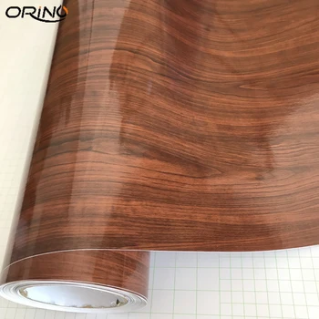 Super Glossy Wood Grain PVC Sticker Wood Film DIY Styling Car Wrap Wrapping Interior Decoration Wood Sticker Decal