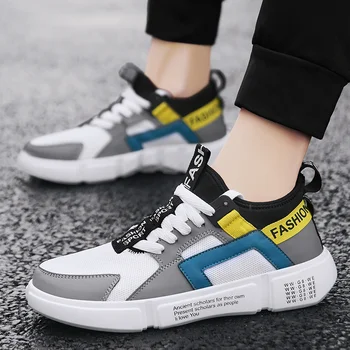 X Helt Nye Korea Rainbow Åndbar Mænd Casual Sko Høje Sneakers Let Platform Ankel Støtte Mænd Trænere Sko 2019