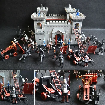 Tilbehør Legesæt Knights Spil Soldater UK Middelalderlige Udvikling Slot Toy Sæt Model Bygning Pædagogiske Dekorative Historie DIY