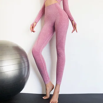 Afgørende problemfri yoga leggings med høj talje yoga bukser til drop shipping