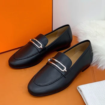 2021 Nye Kvinder Loafers Foråret Brand Design Slip-on Sko Kvindelige Mode Læder Loafers Lejligheder, Casual