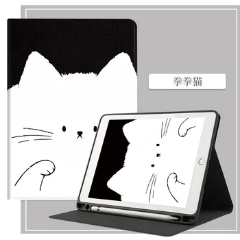 Søde Tegneserie Tilfældet for iPad Pro 11 10.5 2020 Tilfælde 2018 til iPad Luft 4 Tilfælde Air 10.9 10.2 Funda Læder Med Pen slot Smart Cover