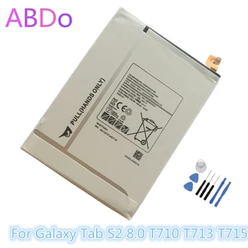 EB-BT710ABE Tablet Batteri Til Samsung Galaxy Tab S2 8.0 SM-T710 T713 T715 4000mAh Udskiftning af Batterier AAA Kvalitet