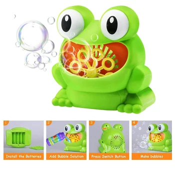 Nye Søde Automatisk Bubble Maker Børn Frog Boble Blæser Maskine Fødselsdag Bryllup 500 Bobler /Minut Børn Udendørs Legetøj