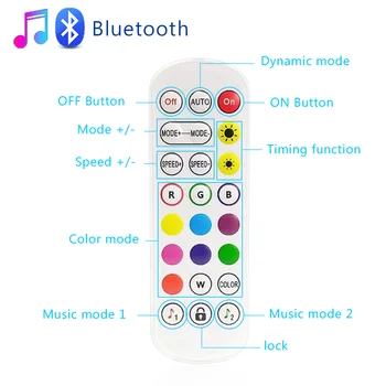 Ny Bluetooth-Musik, LED Strip Lights 20M RGB 5050 Fleksible Bånd Vandtæt RGB LED Lys, 5M, 10M, 15M Tape Diode DC 12V Adapter