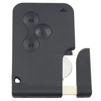 5pcs/masse Smart card 3-Knappen Fjernbetjening nøgle 434Mhz PCF7947 Chip for Renault Megane Scenic med Uncut nøgleblad med LOGO
