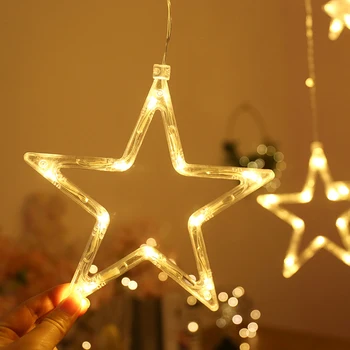 2,5 M 220V LED Christmas Star Garland Gardin Lys Udendørs String Lys Fe lampe Til Xmas Tree Holiday Bryllup NYE År Indretning