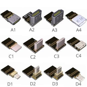 Mini HDMI til Micro HDMI 4Kx2K@60Hz Kabel 5 /10 /15 /20 /30 /50 /80 /100 cm V2.0 Mini-HDMI Fladskærms Bånd Cabo Med EMI Afskærmet C1