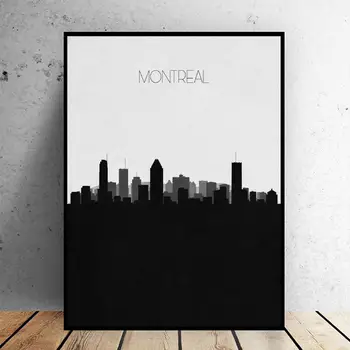 Montreal Skyline-Kunst, Lærred, Plakat Print Home Decor Maleri Uden Ramme