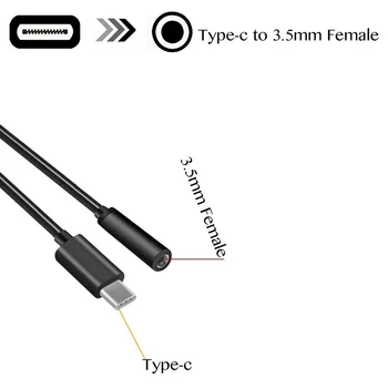 YSAGi USB-C-type til 3,5 mm hovedtelefon jack adapter Aux audio line DAC musik chip converter for Huawei Google Pixel 2 HTC iPad pro