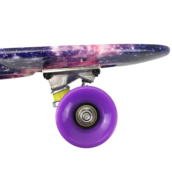Jusenda 22inch Skateboard, Longboard Mini Cruiser Penny Board Komplet Retro Trykt Skate Board Fire hjul Børn Scooter