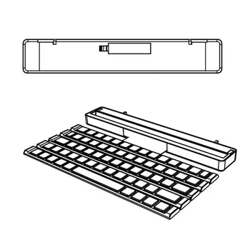 Roll Folde Tastatur Trådløse 64 Taster Reel Mini Tastatur Foldbar Tablet, Laptop, Smartphone, pad Gaver