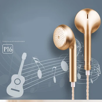 3,5 mm Kabel Hovedtelefoner Til IOS Android-Ear Hook-Volumen Kontrol guld Sport headset Musik Rejser I-Øret øretelefoner Til Mobiltelefon