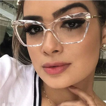 Kvinder Metal Ben Brand Designer Briller Optisk Acetat Rim Briller til Kvinder Eyewear Briller Frame Mode Stilarter