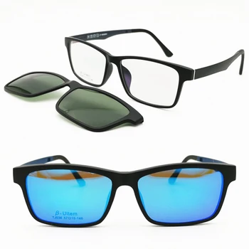 ULTEM rektangel form optiske briller ramme med klip på polariseret overdimensionerede nærsynethed, Langsynethed solbriller til mænd 036