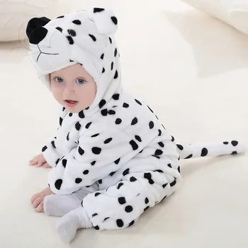 Tiger Kostume Baby Pige Tøj Tegnefilm Søde Hætteklædte Klatring Pyjamas Romper Baby Dreng med at Holde varmen i efterår og vinter Tøj Sæt