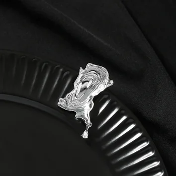 Minar Unikke Design Store Uregelmæssige Charme Ringe til Kvinder Metallisk Geometriske Justerbar Åbne Ring Erklæring Minimalistisk Smykker