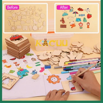 100Pcs Baby Legetøj Tegning Legetøj Maleri Stencil Skabeloner til Farvelægning yrelse Børn Kreative Kruseduller Early Learning Uddannelse Legetøj