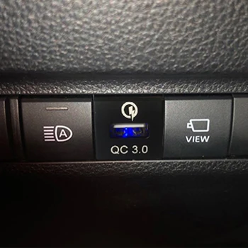 For Toyota Camry Corolla RAV4 2020 QC 3.0 Hurtig Opladning Adapter USB-LED-Port-Stikket Mobiltelefon Oplader Stikkontakt Adapter