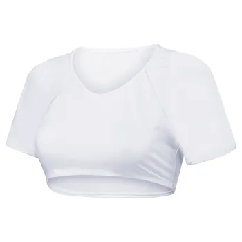 Crop Top Sexet T-Shirt Tank Undertøj Bras Dame kortærmet Sheer Mesh Streetwear t-Shirts Slanke Se gennem den Gennemsigtige Clubwear