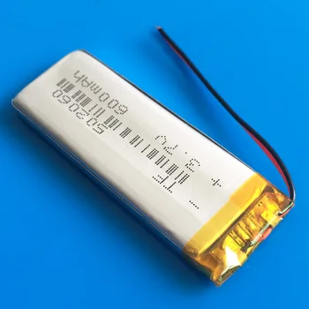 502060 3,7 V 600mAh lipo lithium polymer genopladeligt batteri til MP3 bluetooth GPS DVD-optager headset e-bog kamera