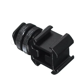 Indehaveren Overvåge Hot Shoe Adapter Metal Video Light Mini LED Med Mikrofon Converter Multifunktions Til Canon For Nikon