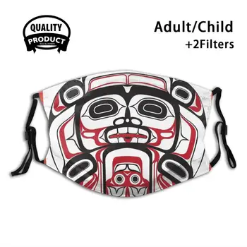 Ånden I Sommeren Genanvendelige Munden Maske, Filter For Mænd, Kvinder, Børn Alaska Native Art Metlakatla Native Art Alaska Alaska Native