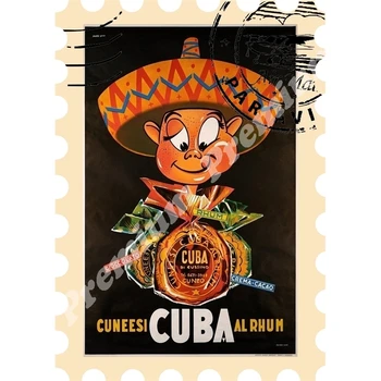 Cuba souvenir-magnet vintage turist-plakat