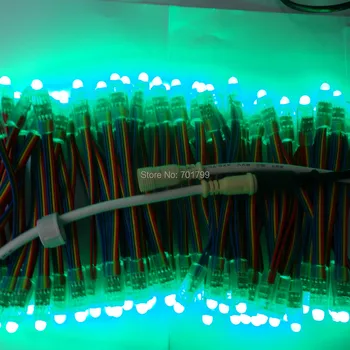 DC12V 100nodes/strand RGB-dump noder, IP68 nominelle; 24W;alle farver wire;med 13,5 mm HVID rottehaler