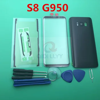 Tilbage batteridækslet Døren Bag Glas Boliger Tilfælde + Front glas linse Til Samsung Galaxy S8 G950 G950F 5.8' Erstat