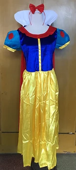 Sne Hvid Prinsesse Voksen Kostume til kvinder Halloween fest Carnival Cosplay Kostumer piger Dress + Hovedbeklædning Feminina Lang Kjole