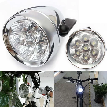 Cykel-Head Light 7 LED Ultra Light Vintage Retro Cykel Foran Lygten Klassiske Cykling Sikkerhed Lampe Lyser Tilbehør
