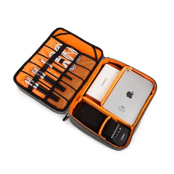 Rejser Kabel Taske for Bærbare Digitale USB Gadget Arrangør Oplader, Ledninger Kosmetiske Lynlås Opbevaringspose kit Tilfælde, Tilbehør, Forbrugsstoffer